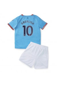 Fotbalové Dres Manchester City Jack Grealish #10 Dětské Domácí Oblečení 2022-23 Krátký Rukáv (+ trenýrky)